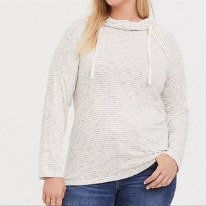 Torrid Striped Hoodie Shirt